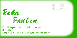 reka paulin business card